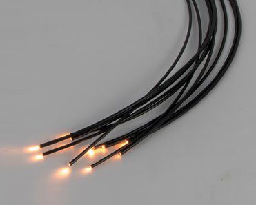 jacketed end glow fiber cable