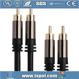 Hochwertiges 3,5-mm-Aux-zu-2-Cinch-Audiokabel