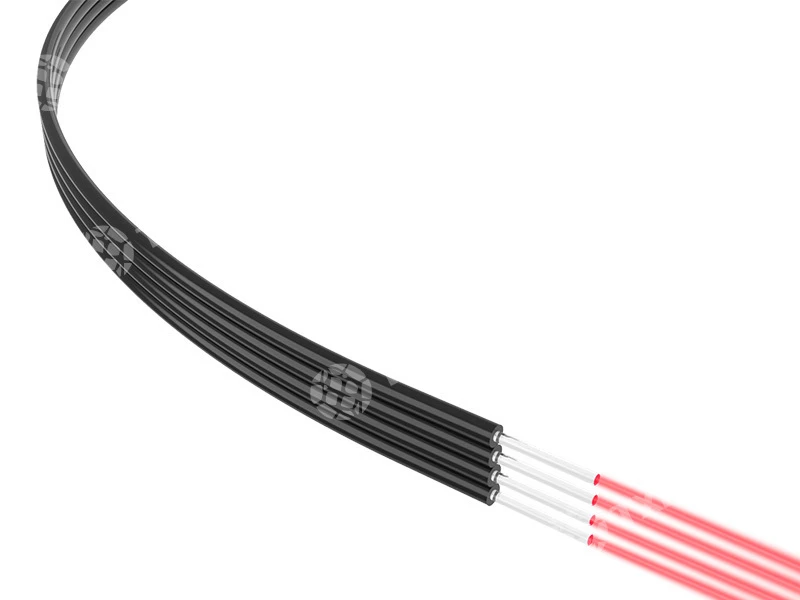 Paralleles optisches Quadra-Kunststoffkabel